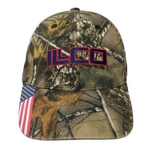 ILCO Slideback Baseball Cap Multicolor One Size Adjustable Patriotic Camouflage